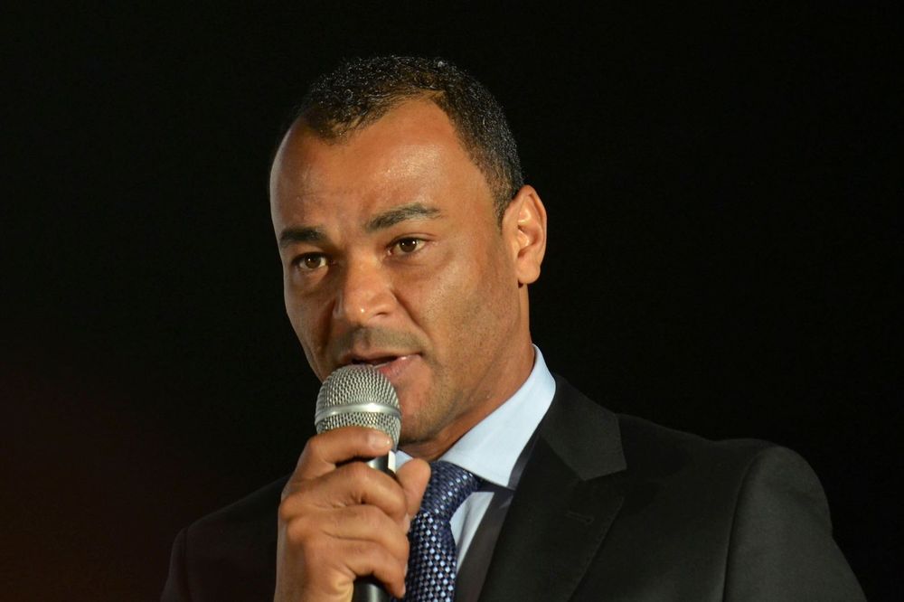 Cafu durante lançamento da exposição Brasil, Um País Um Mundo, em Brasília