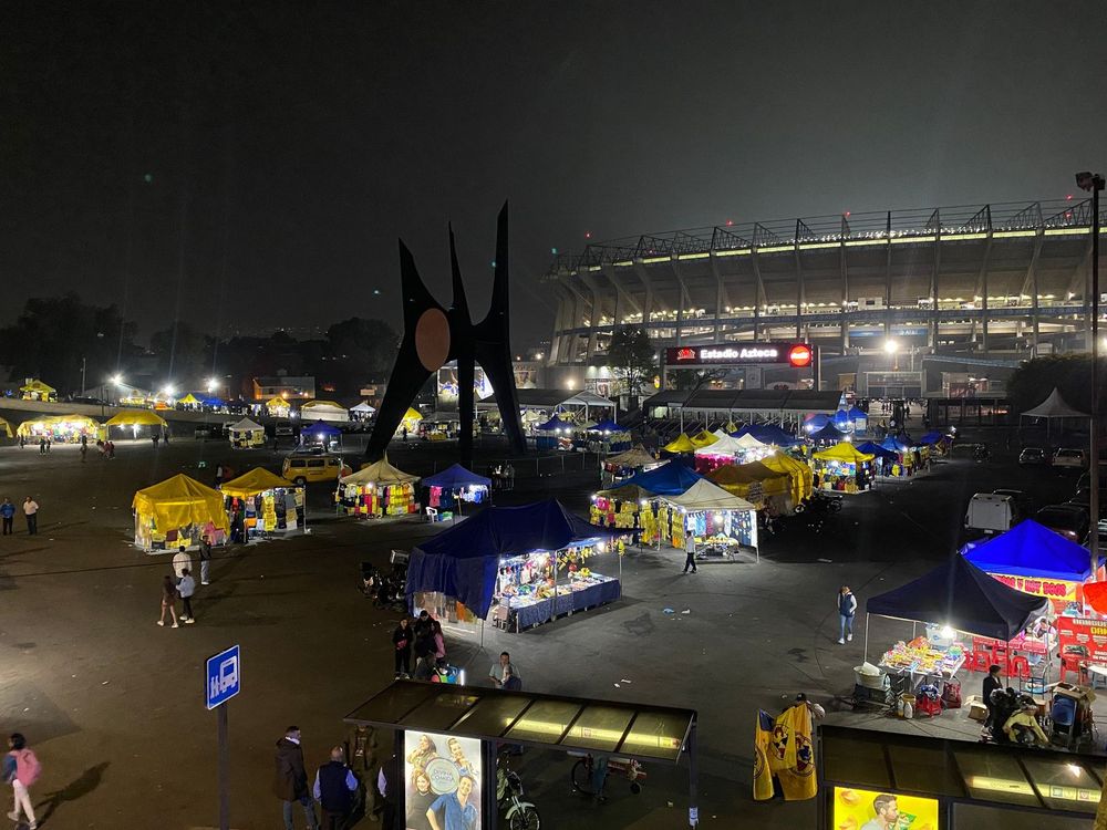 Vista externa do Estádio Azteca, no México, um dos palcos da Copa do Mundo de 2026