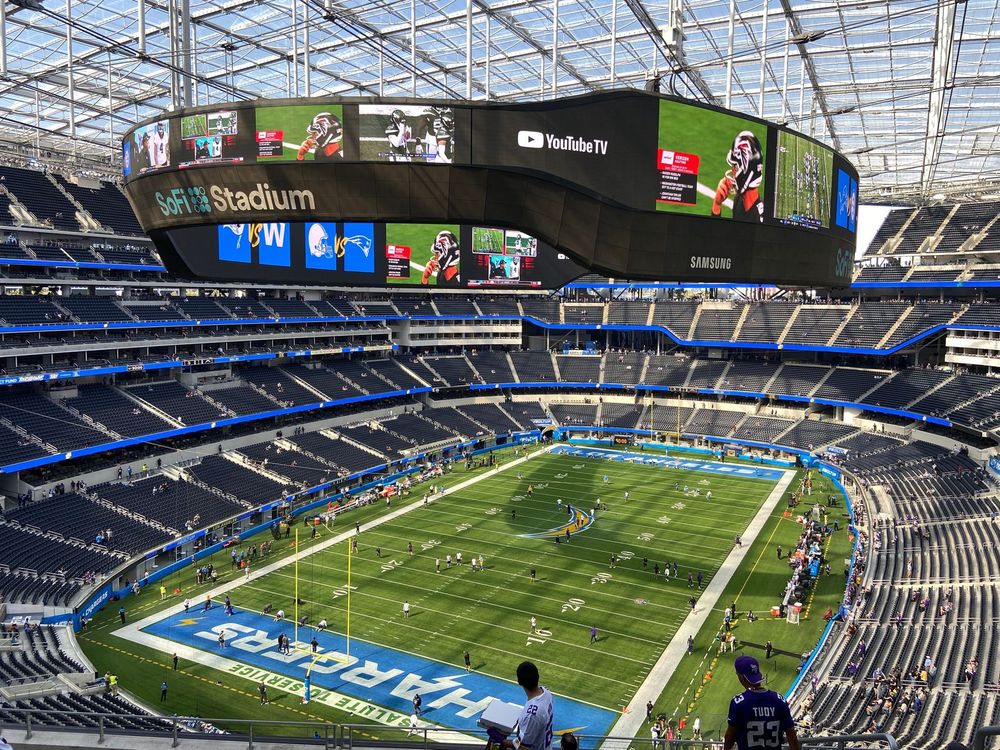 Interior do SoFi Stadium, em Los Angeles, palco do empate entre Irã e Nova Zelândia na Copa