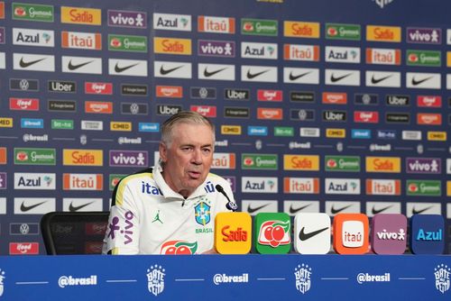 Carlo Ancelotti durante entrevista coletiva da Seleção Brasileira em Nova Jersey