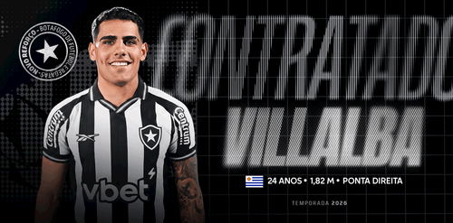 Arte oficial do Botafogo anunciando Lucas Villalba