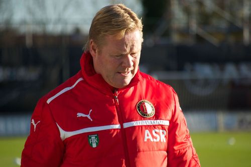 Ronald Koeman, técnico da Holanda, durante evento público